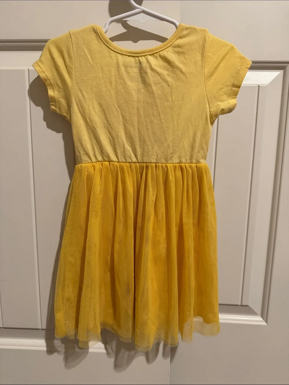Old Navy Yellow Tulle Dress with Rose Applique